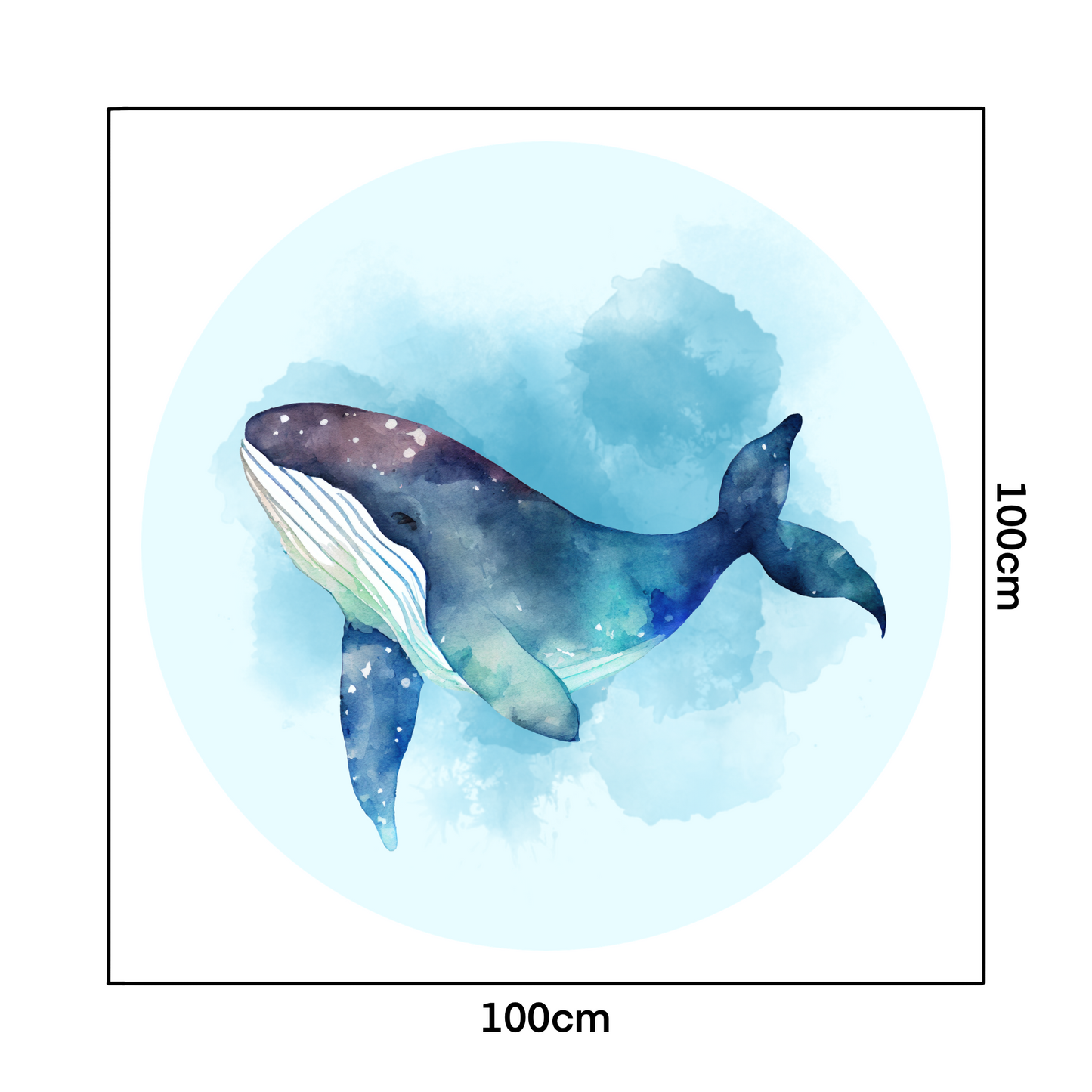 Round Wall Sticker – “Whale"