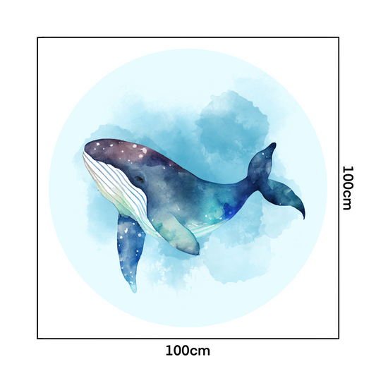 Round Wall Sticker – “Whale"