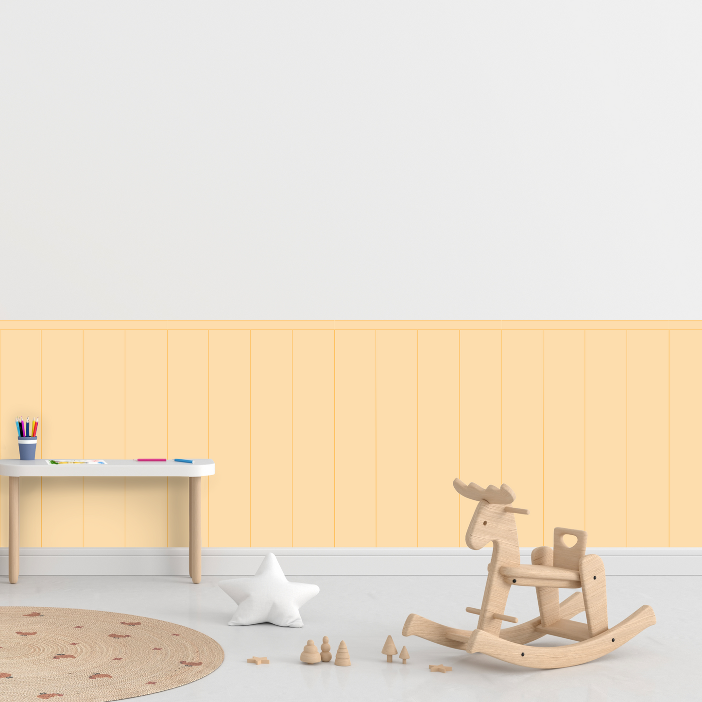 Self-Adhesive Textile Wallpaper – Rectangle – Yellow Shades