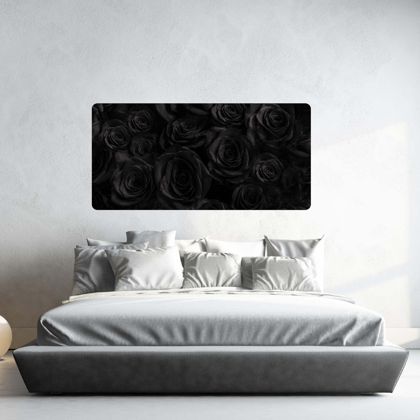 Self-Adhesive Textile Painting –  Black Roses