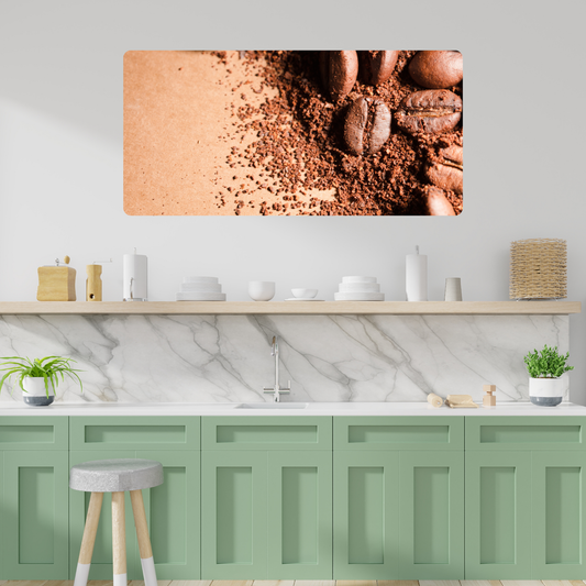 Self-Adhesive Textile Painting – Coffee Beans