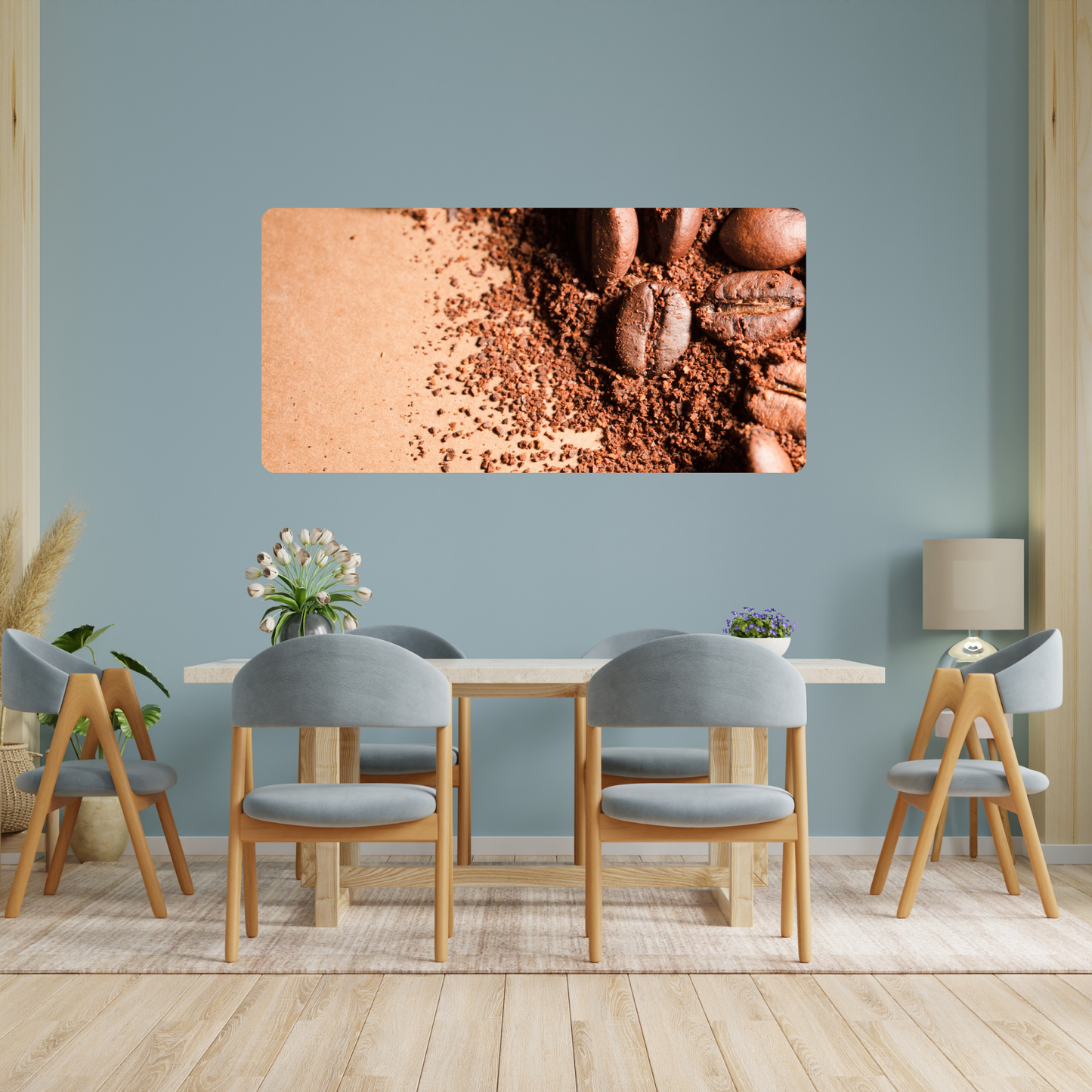 Self-Adhesive Textile Painting – Coffee Beans