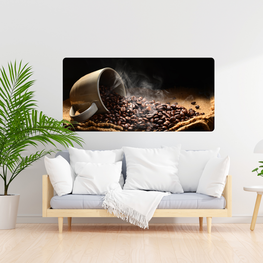 Self-Adhesive Textile Painting – Coffee Cup