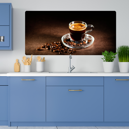 Self-Adhesive Textile Painting – Coffee Cup 2