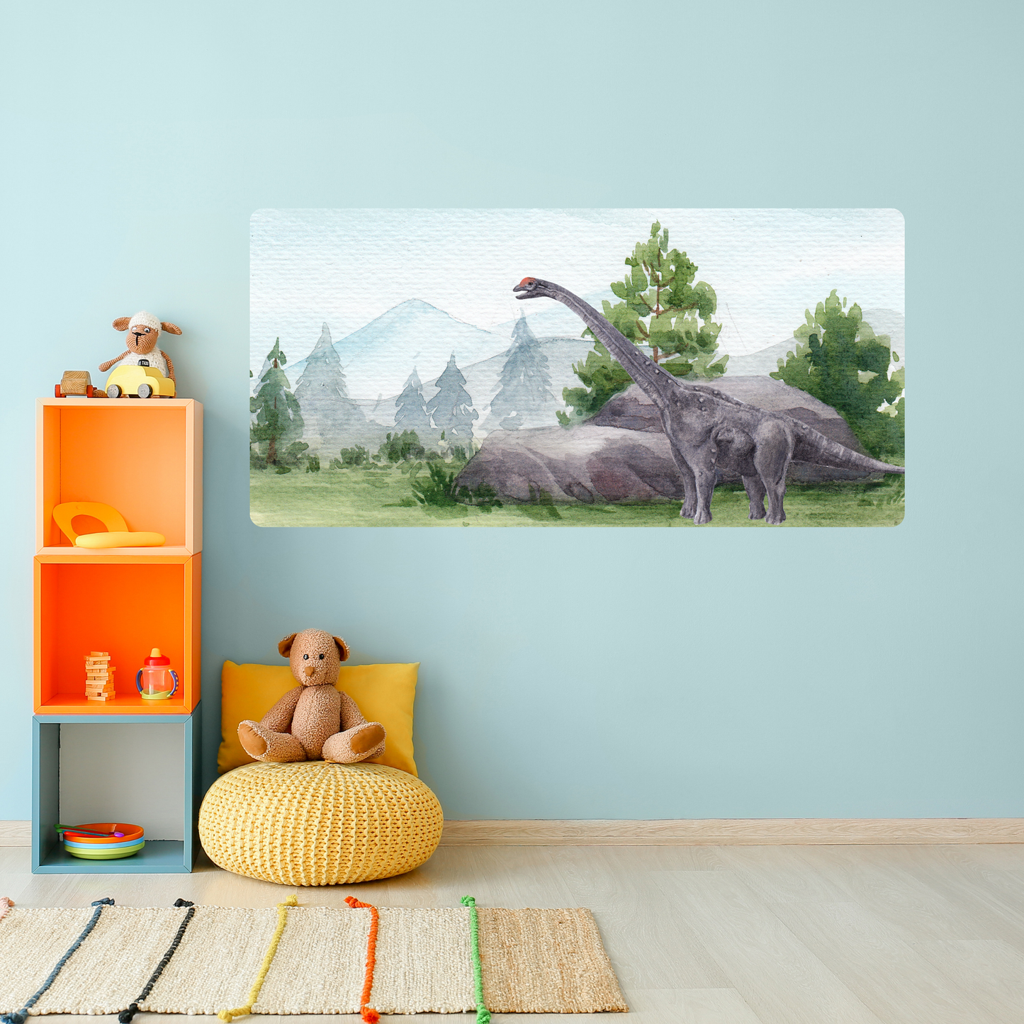 Self-Adhesive Textile Painting – Dinosaur