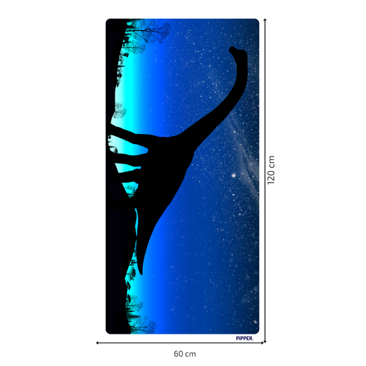 Self-Adhesive Textile Painting – Dinosaur with Night Sky