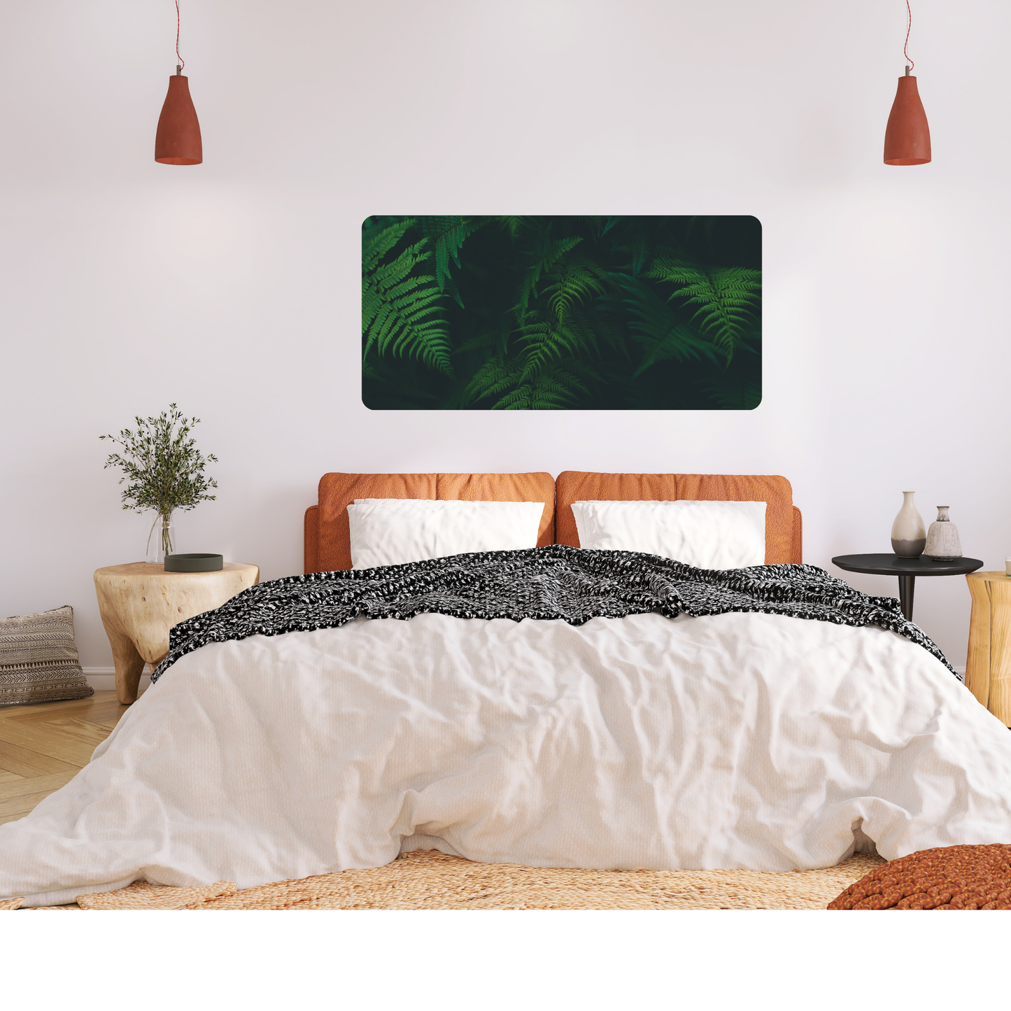 Self-Adhesive Textile Painting – Ferns