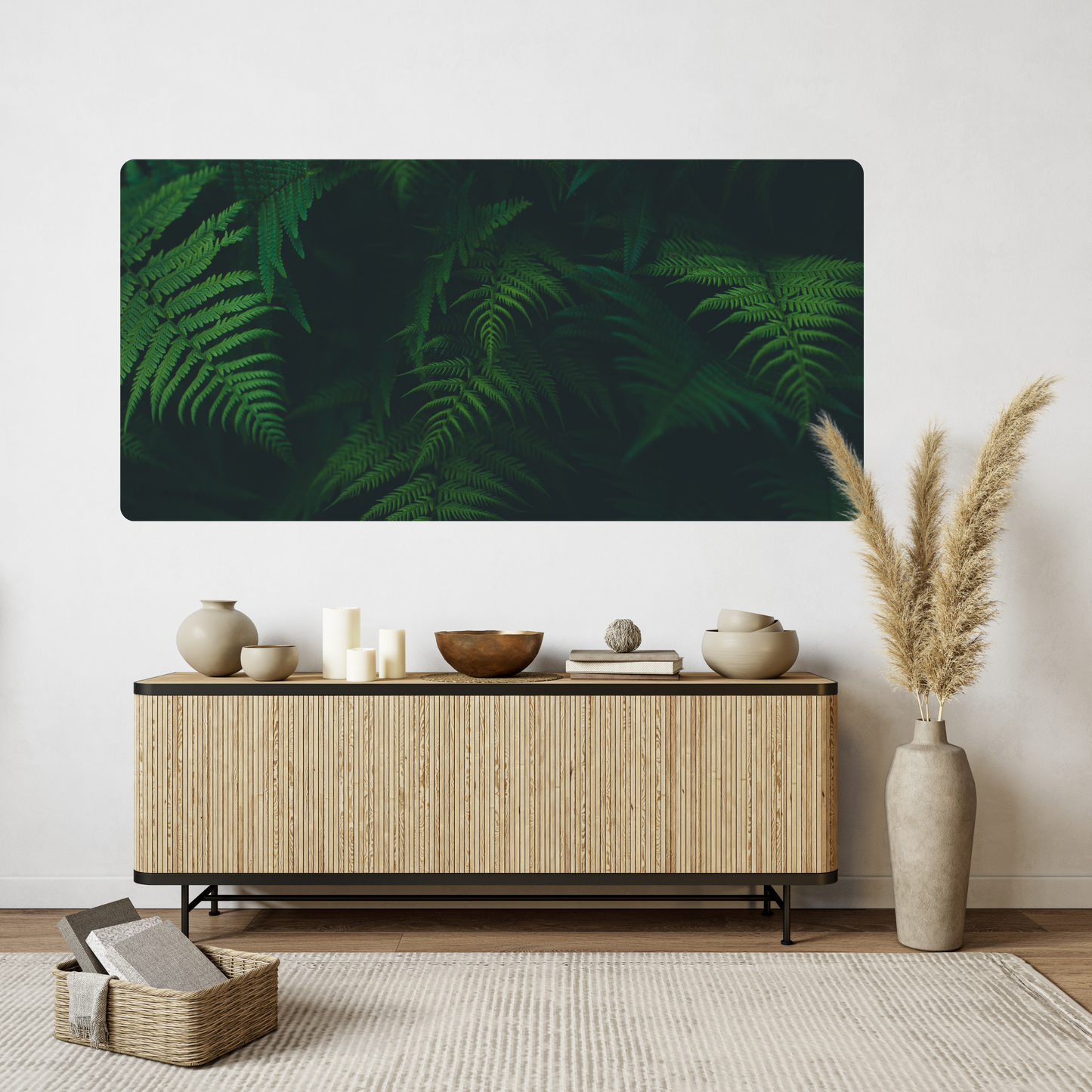 Self-Adhesive Textile Painting – Ferns