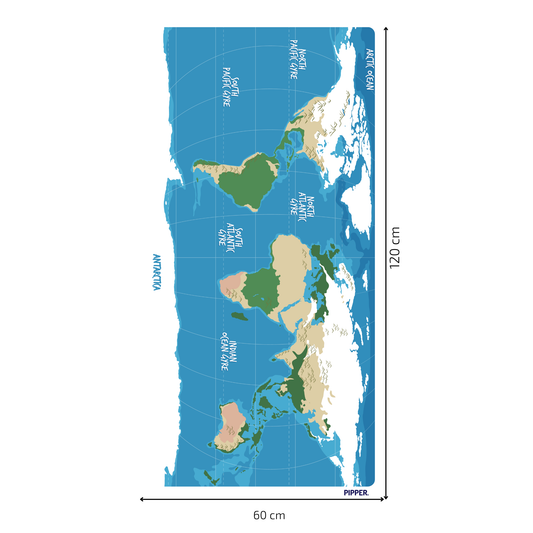 Self-Adhesive Textile Painting – Kids' World Map