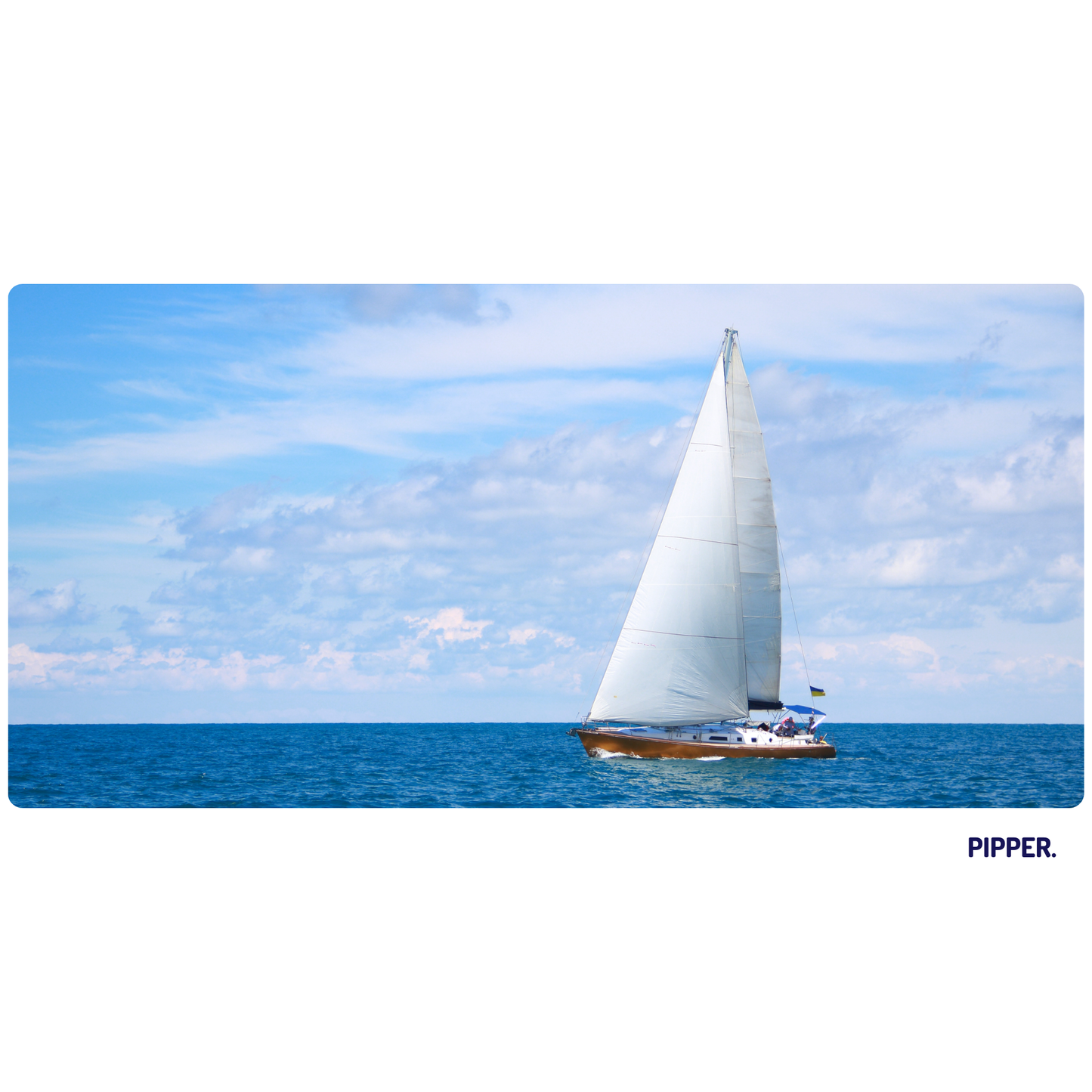Self-Adhesive Textile Painting – Sailboat at Sea
