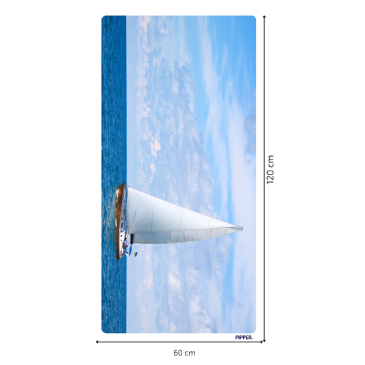 Self-Adhesive Textile Painting – Sailboat at Sea