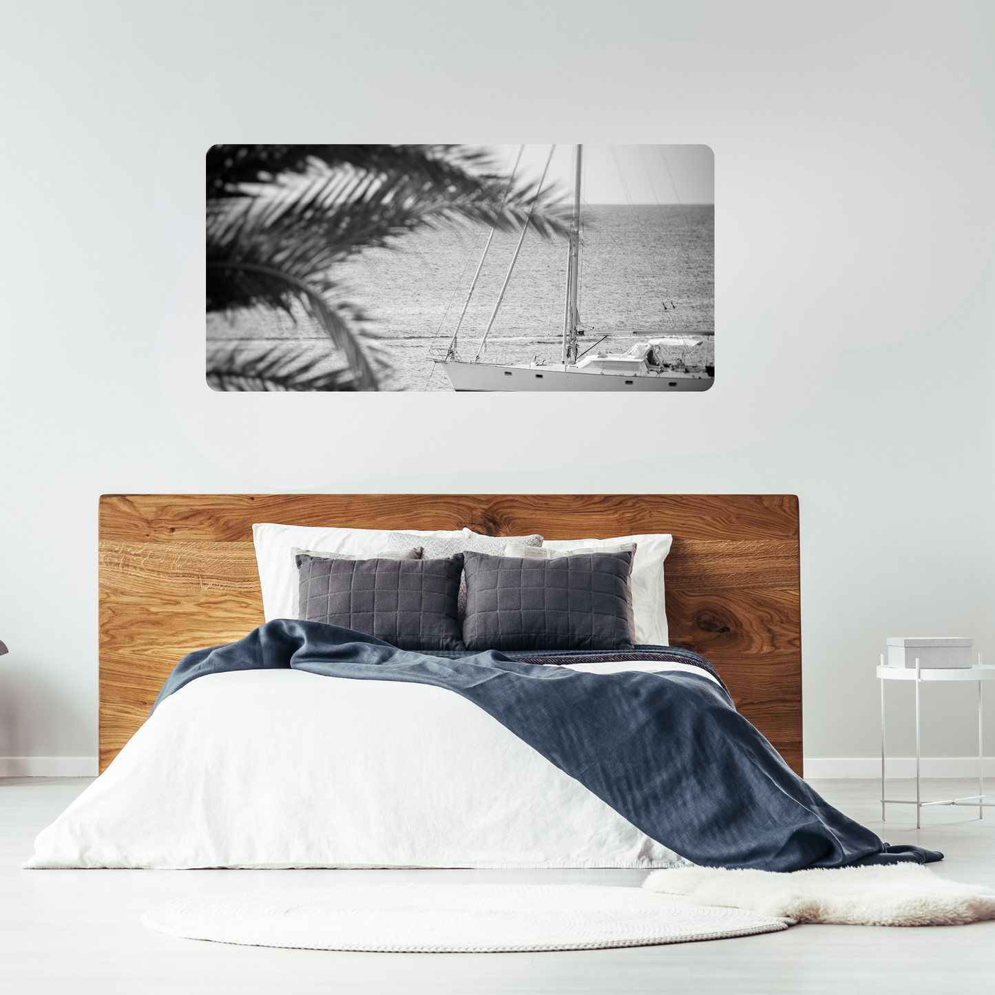Self-Adhesive Textile Painting – Sailboat