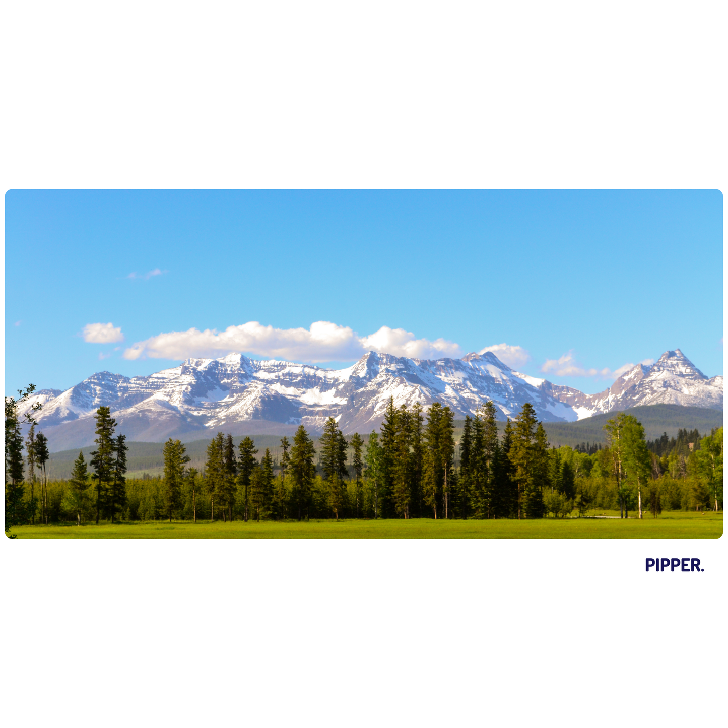 Self-Adhesive Textile Painting – Snowy Mountains