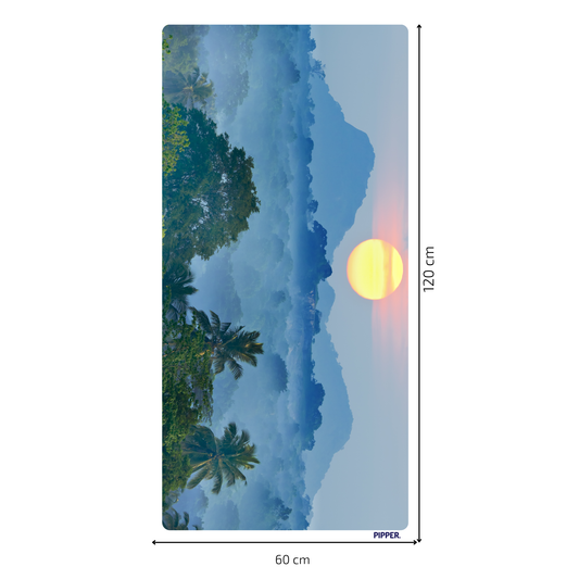 Self-Adhesive Textile Painting – Sunrise Over the Jungle