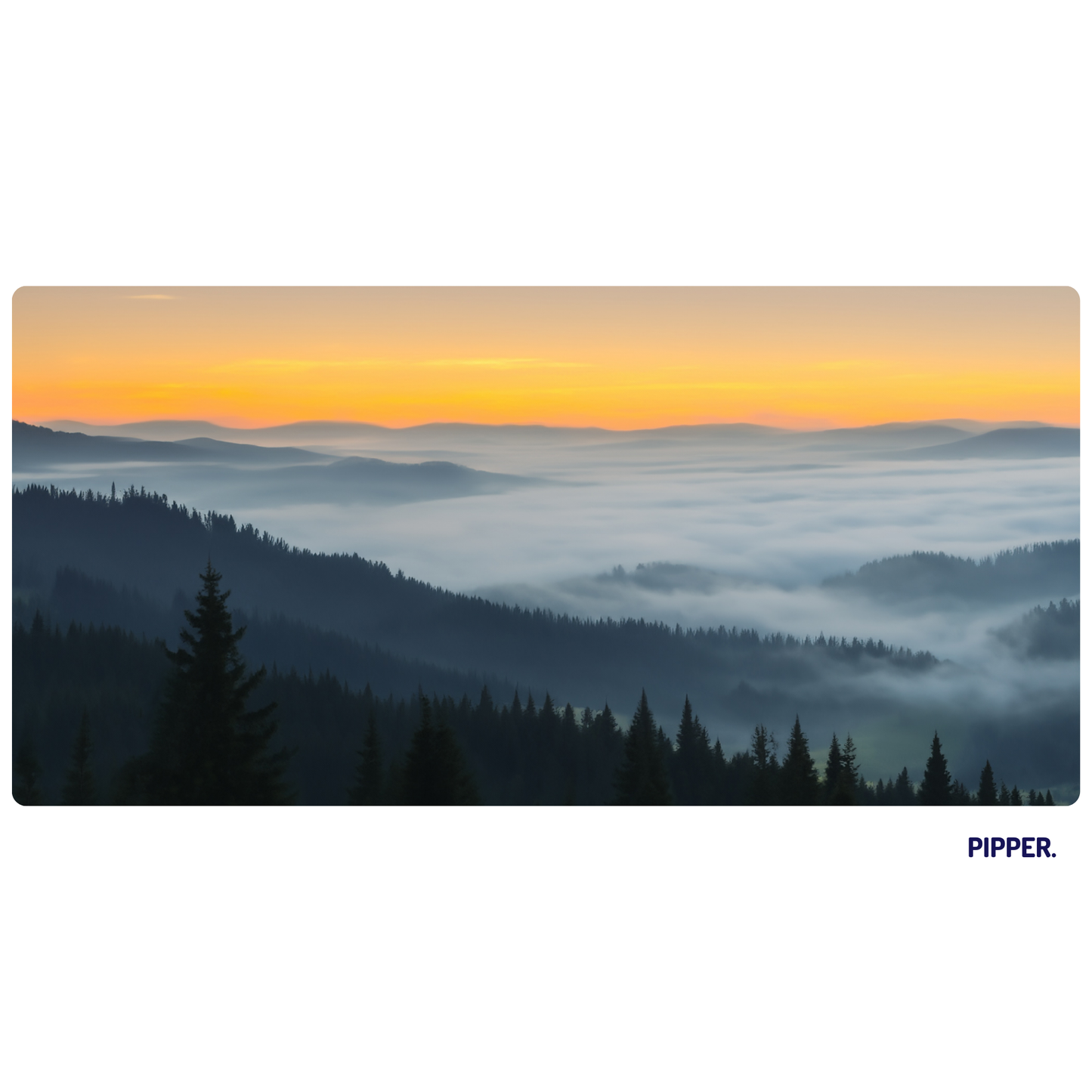 Self-Adhesive Textile Painting – Sunrise over the Mountains