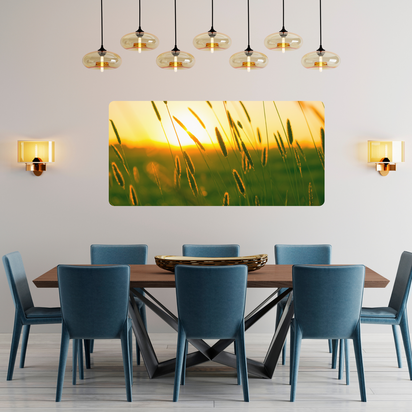 Self-Adhesive Textile Painting – Sunset