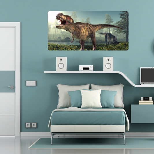 Self-Adhesive Textile Painting – T-Rex