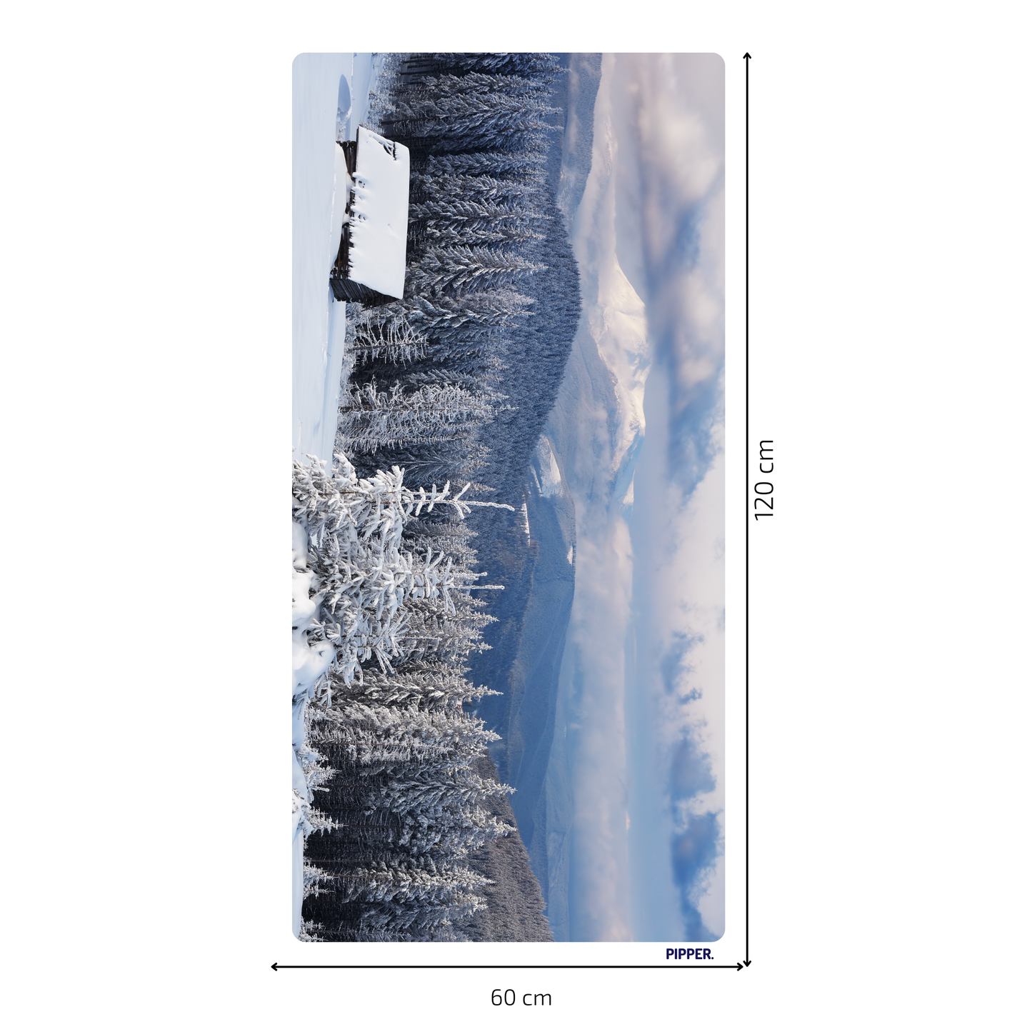 Self-Adhesive Textile Painting – Winter in the Mountains