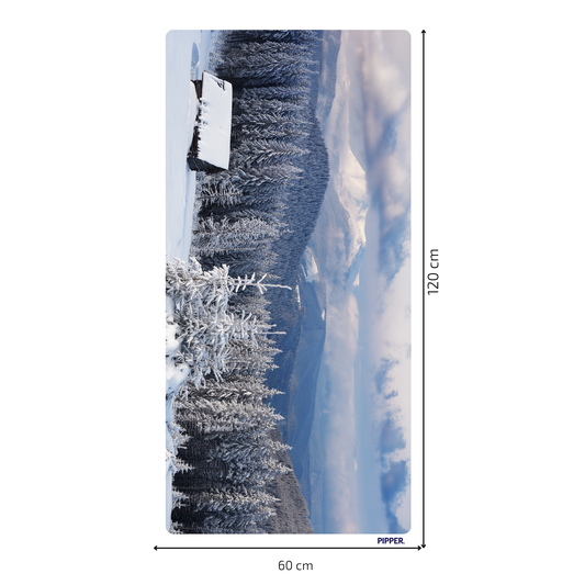 Self-Adhesive Textile Painting – Winter in the Mountains