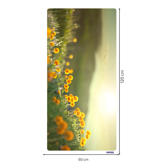 Self-Adhesive Textile Painting – Yellow Flowers in the Meadow