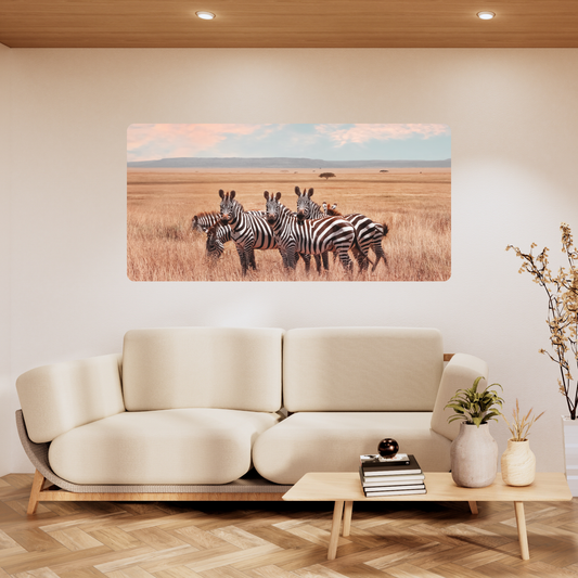 Self-Adhesive Textile Painting – Zebras in Africa