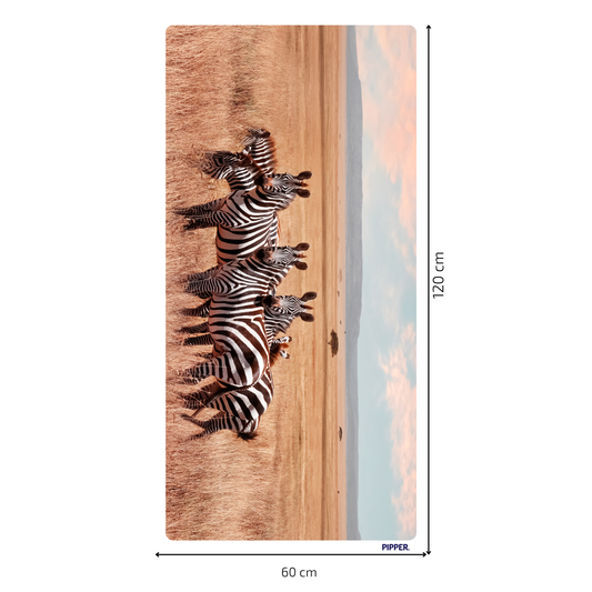 Self-Adhesive Textile Painting – Zebras in Africa