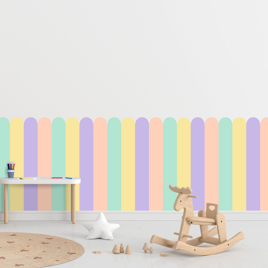 Self-Adhesive Textile Wallpaper – Arch – Pastel Shades 2