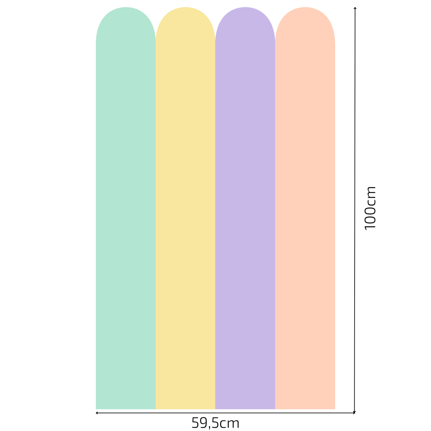 Self-Adhesive Textile Wallpaper – Arch – Pastel Shades 2