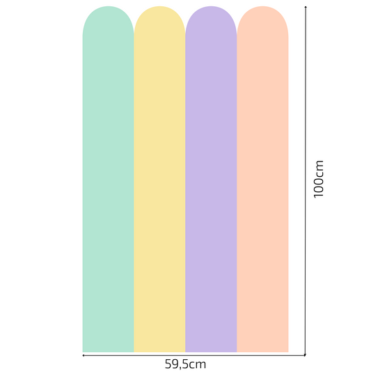 Self-Adhesive Textile Wallpaper – Arch – Pastel Shades 2