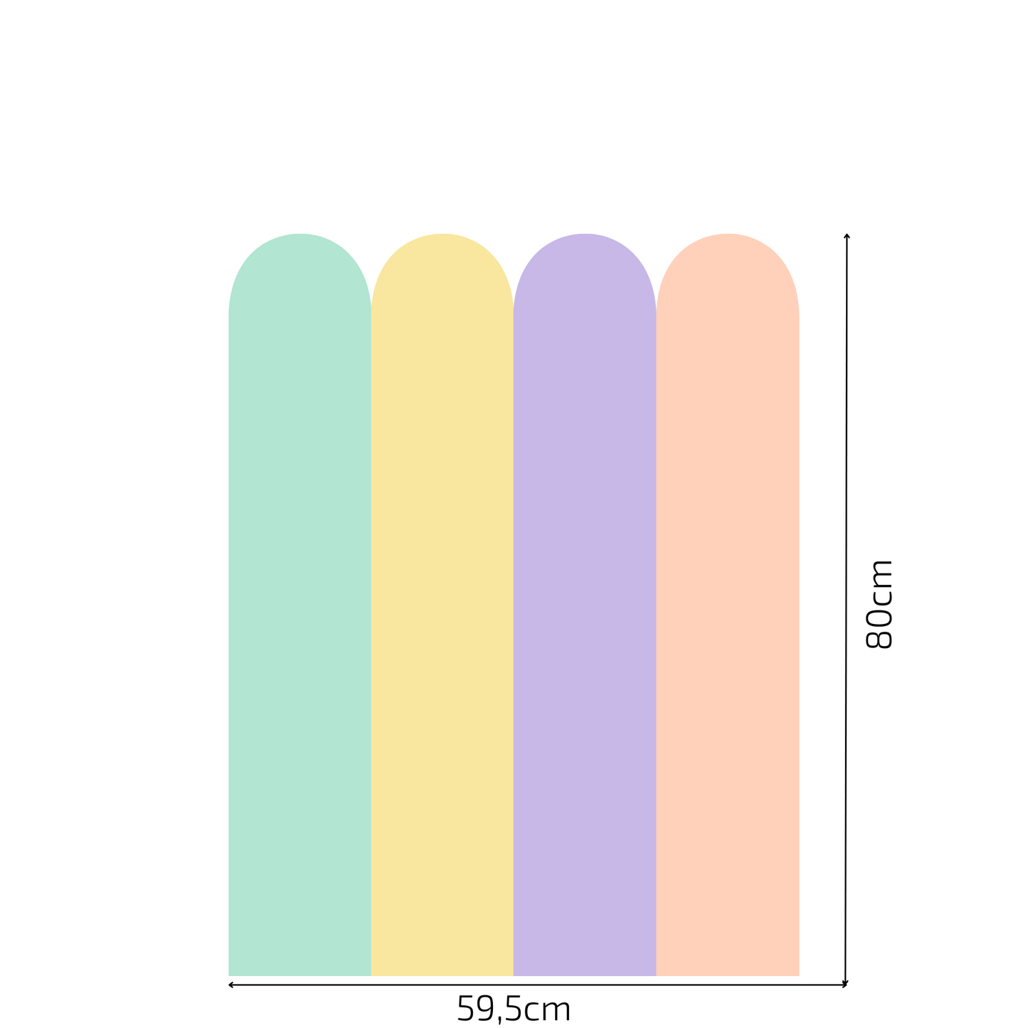 Self-Adhesive Textile Wallpaper – Arch – Pastel Shades 2