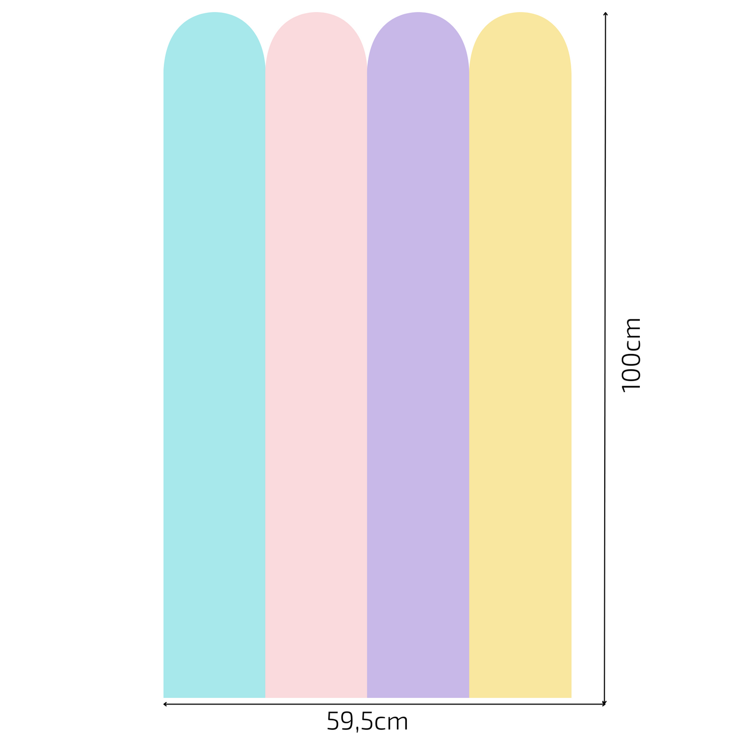 Self-Adhesive Textile Wallpaper – Arch – Pastel Shades 3