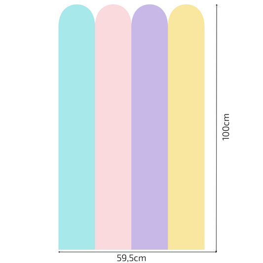 Self-Adhesive Textile Wallpaper – Arch – Pastel Shades 3