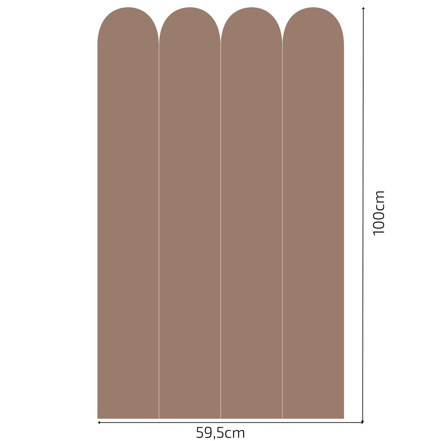 Self-Adhesive Textile Wallpaper – Arch – Brown Shades