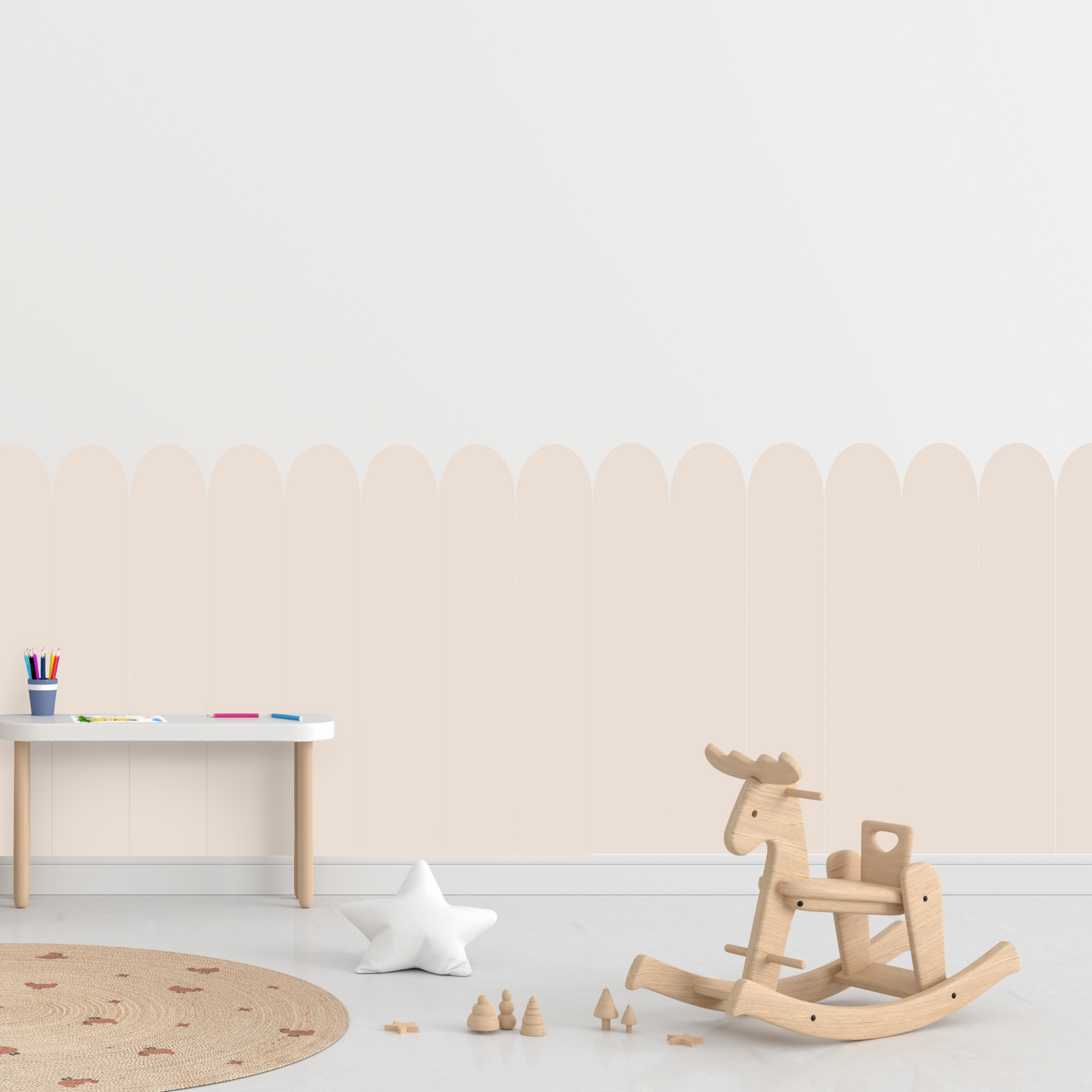 Self-Adhesive Textile Wallpaper – Arch – Brown Shades