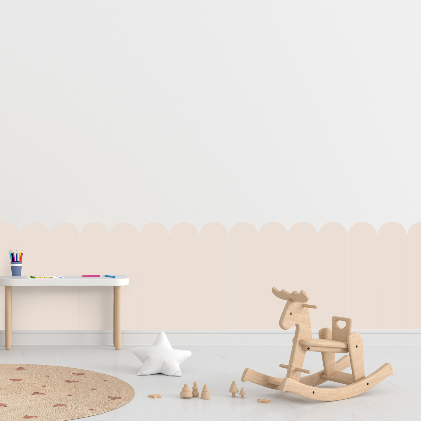 Self-Adhesive Textile Wallpaper – Arch – Brown Shades