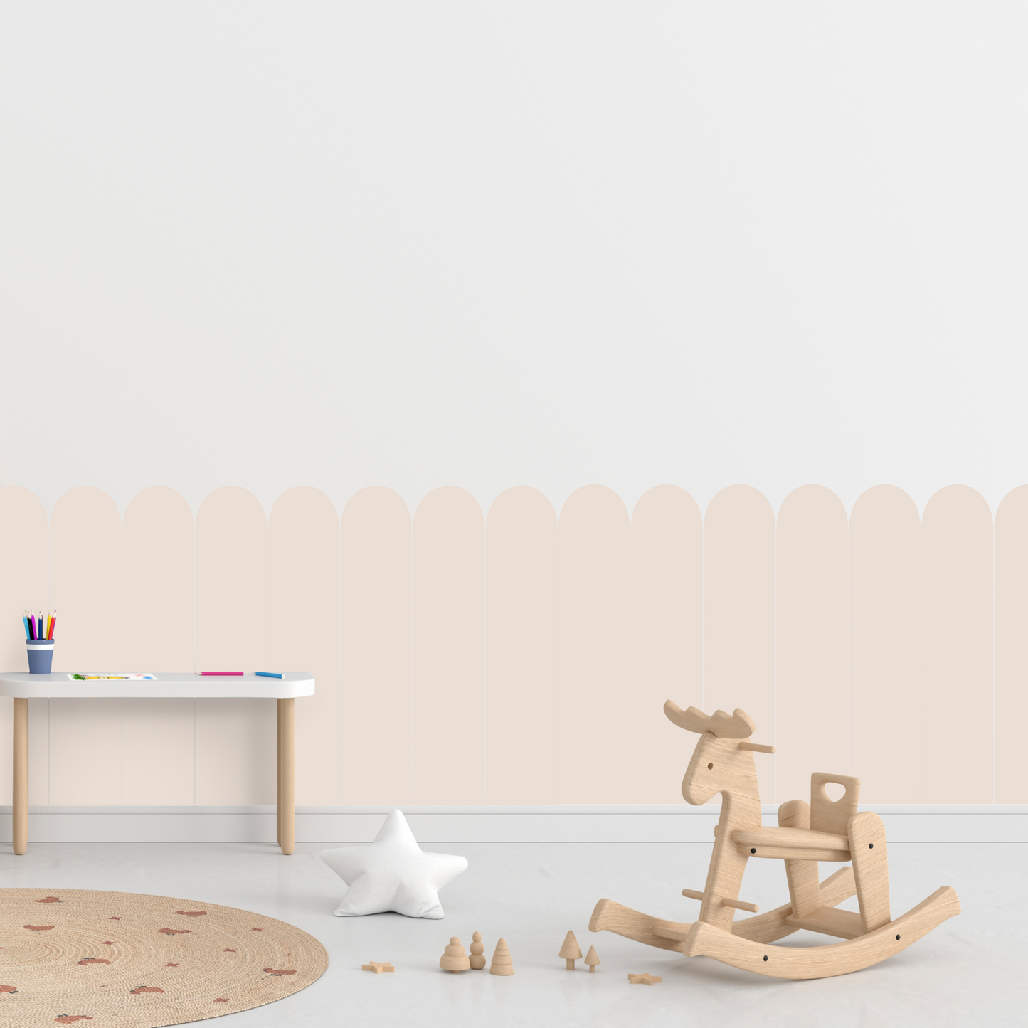 Self-Adhesive Textile Wallpaper – Arch – Brown Shades