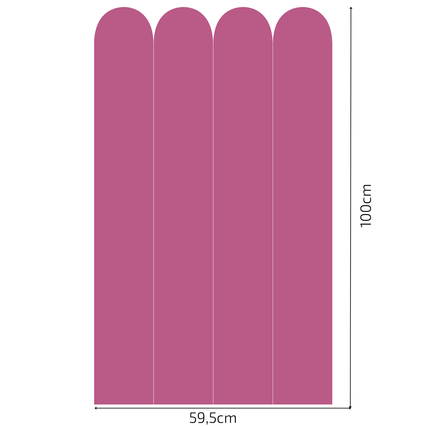 Self-Adhesive Textile Wallpaper – Arch – Candy Pink Shades