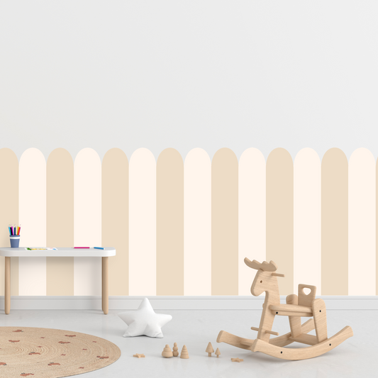 Self-Adhesive Textile Wallpaper – Arch – Cream Shades