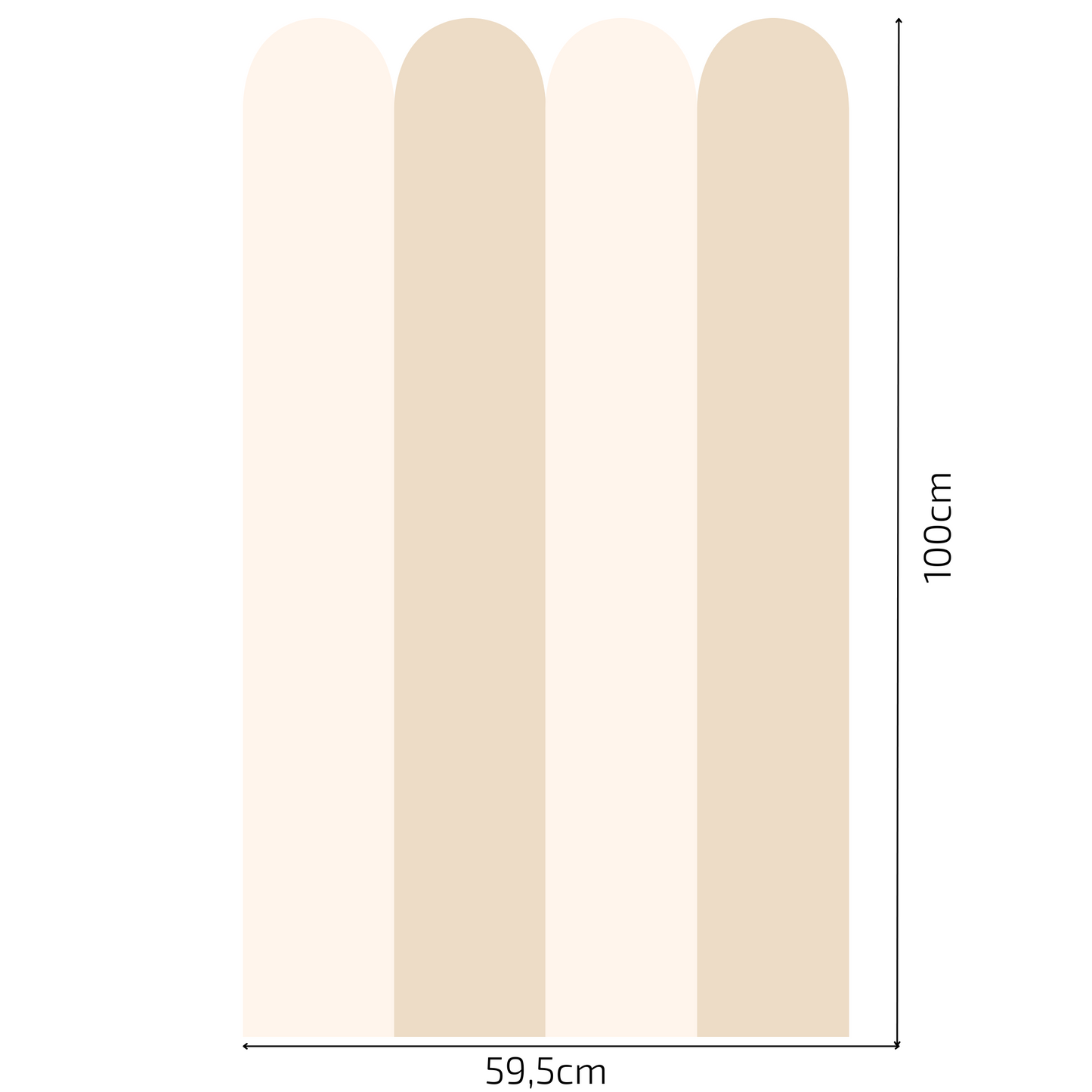 Self-Adhesive Textile Wallpaper – Arch – Cream Shades