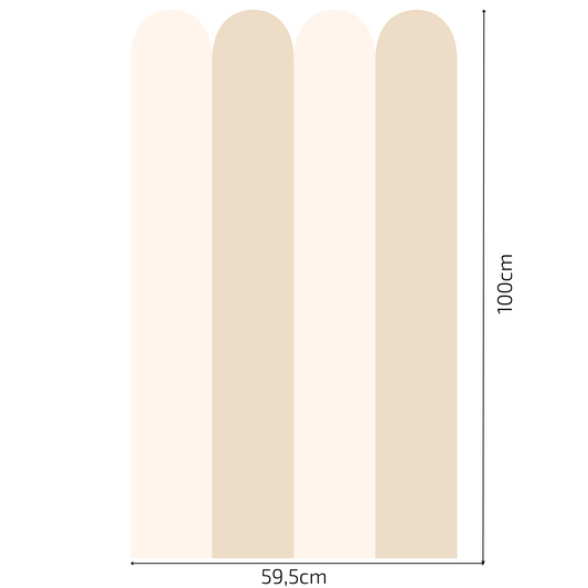 Self-Adhesive Textile Wallpaper – Arch – Cream Shades