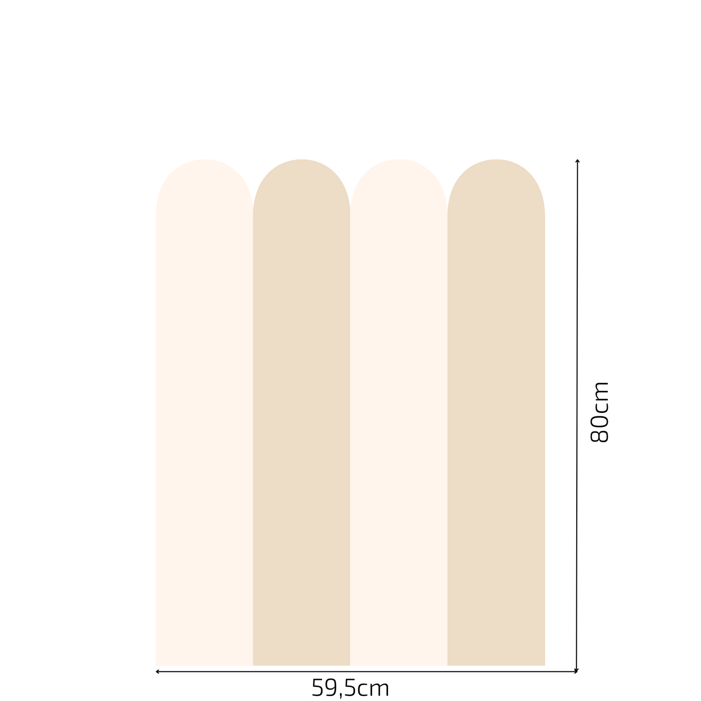 Self-Adhesive Textile Wallpaper – Arch – Cream Shades