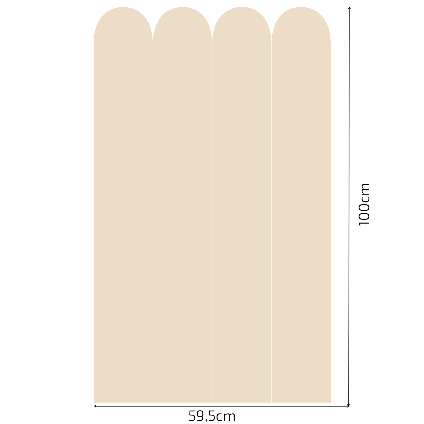 Self-Adhesive Textile Wallpaper – Arch – Cream Shades