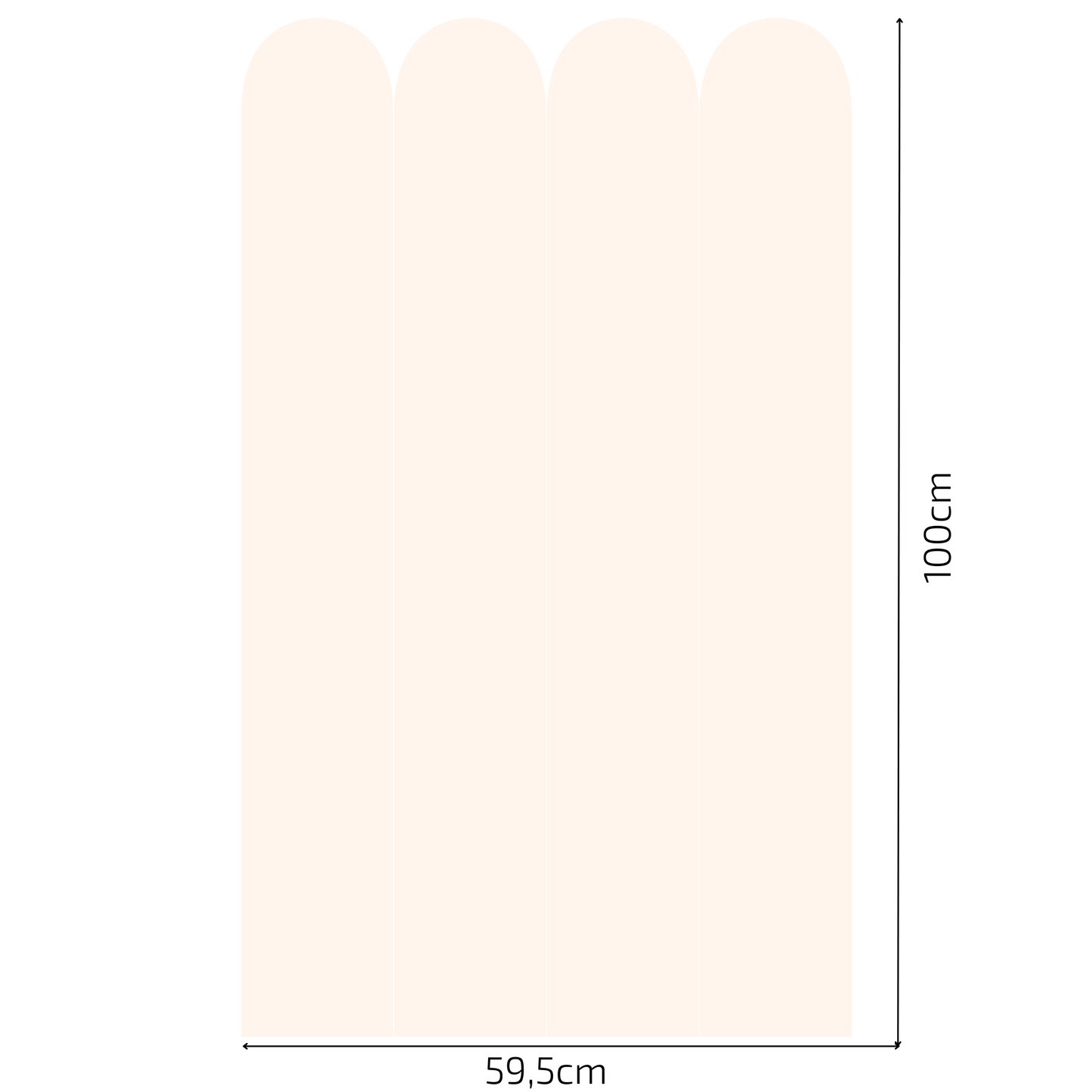 Self-Adhesive Textile Wallpaper – Arch – Cream Shades