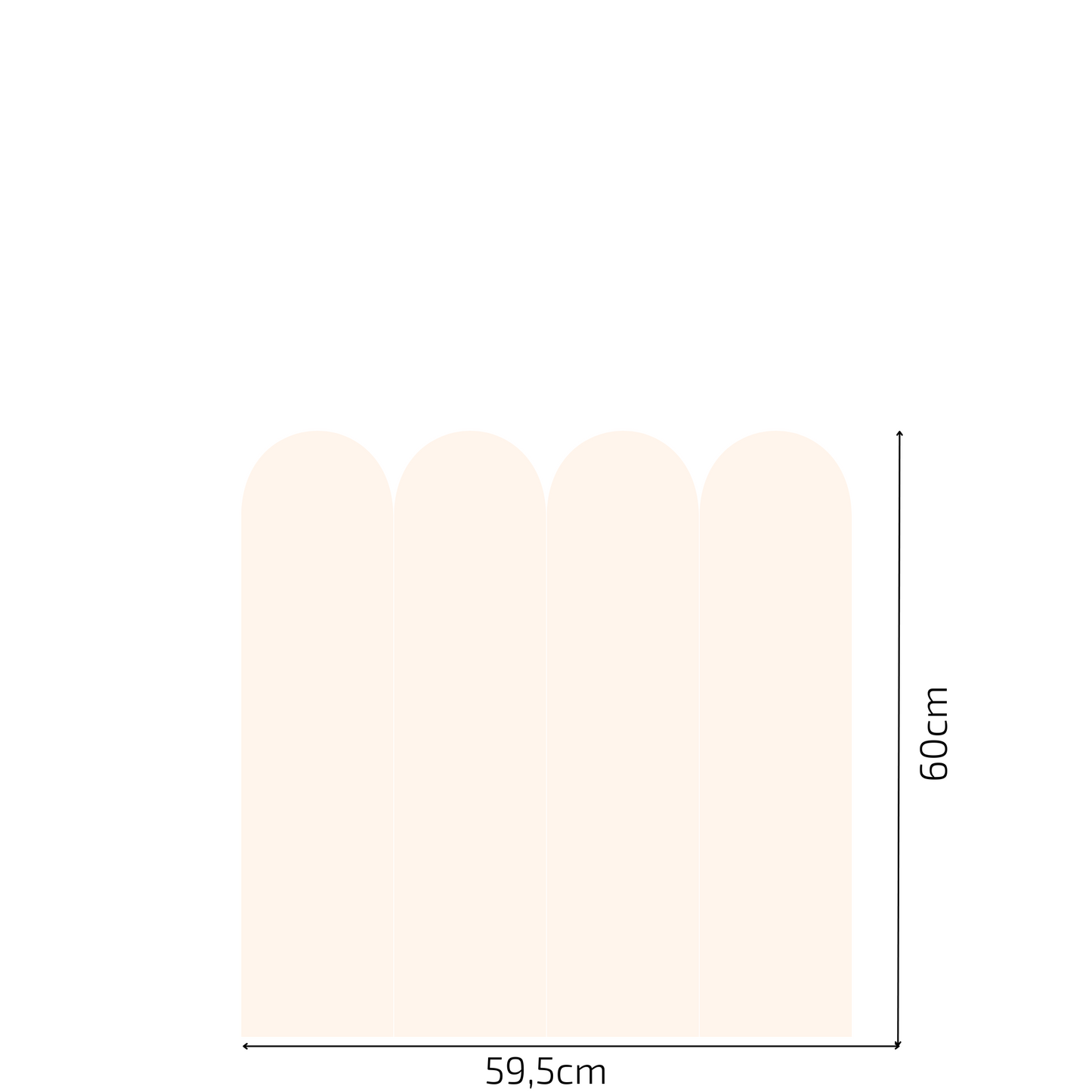 Self-Adhesive Textile Wallpaper – Arch – Cream Shades