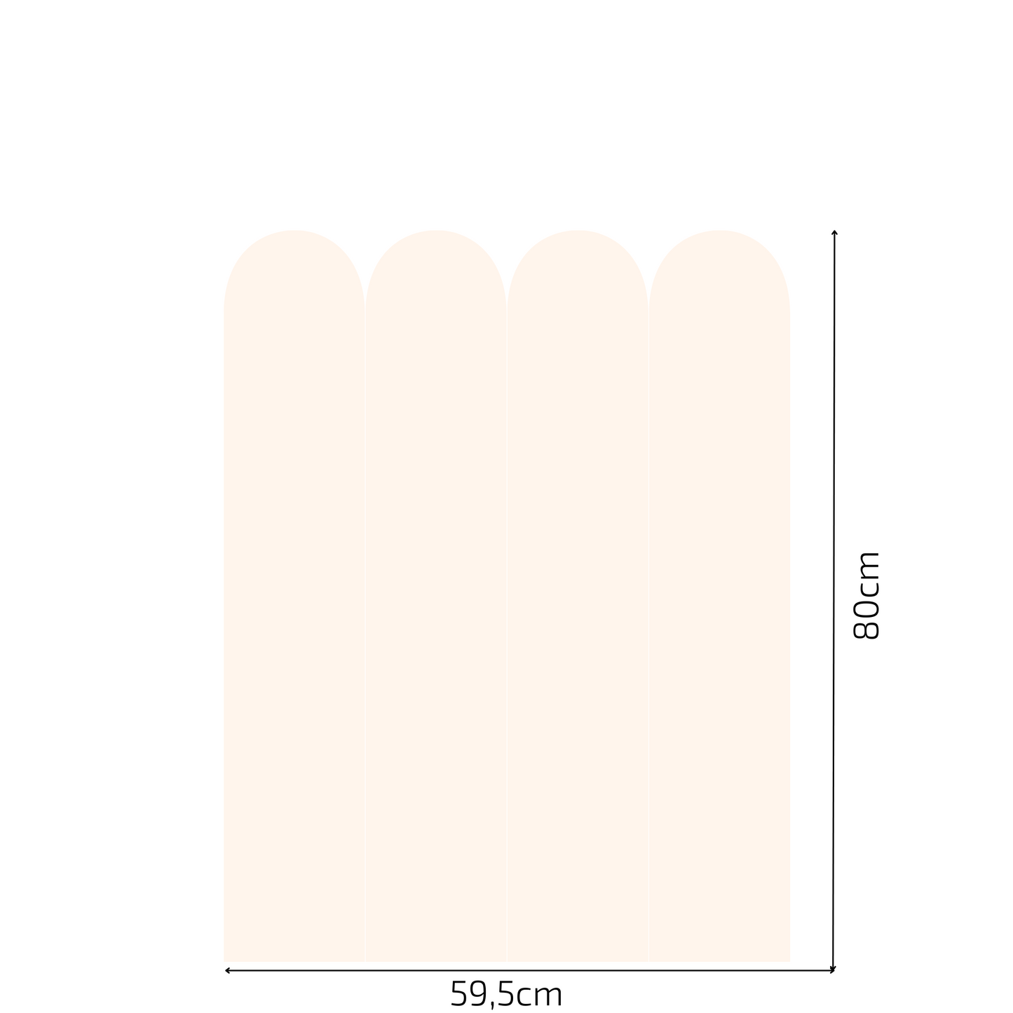Self-Adhesive Textile Wallpaper – Arch – Cream Shades