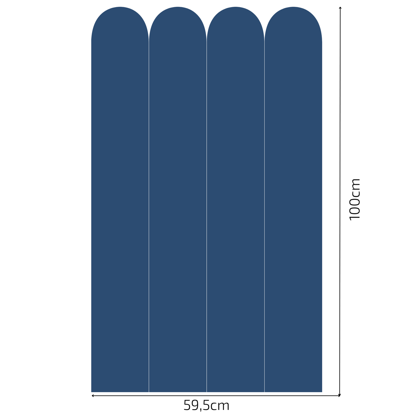 Self-Adhesive Textile Wallpaper – Arch – Dark Blue Shades