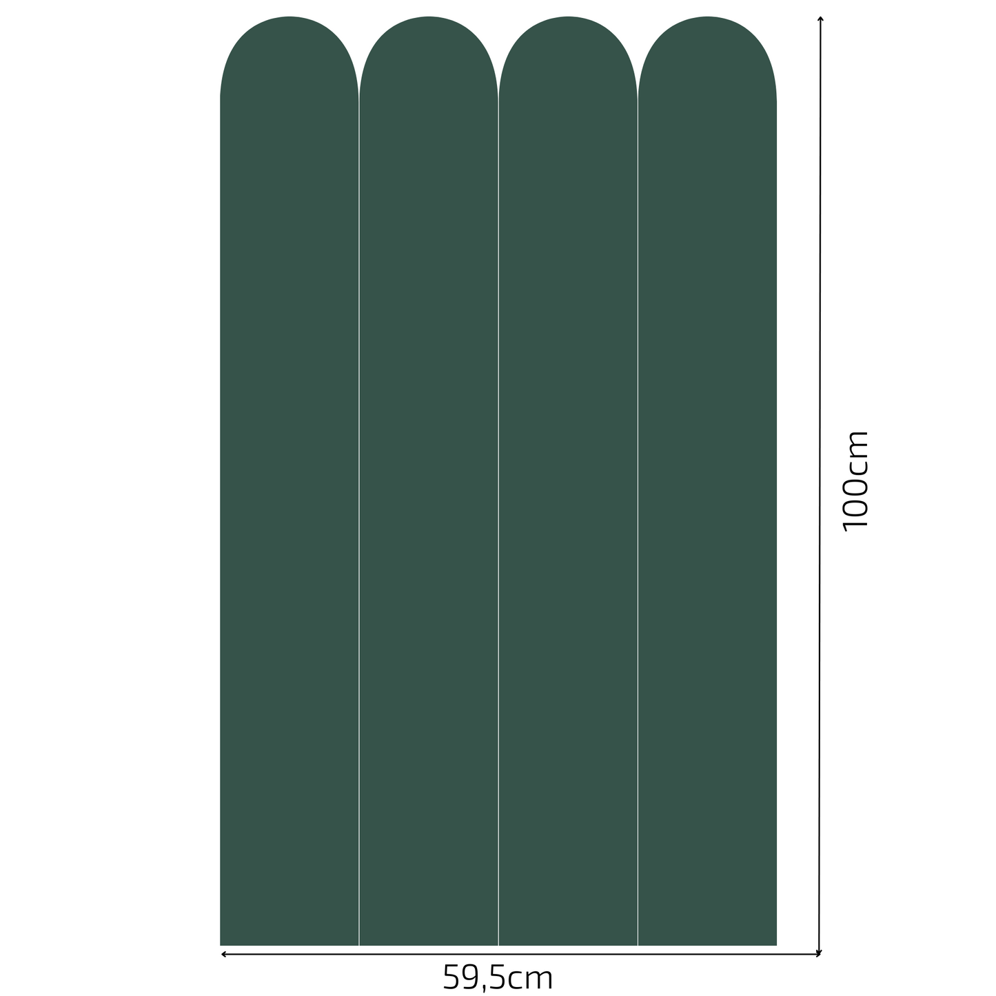 Self-Adhesive Textile Wallpaper – Arch – Green Shades