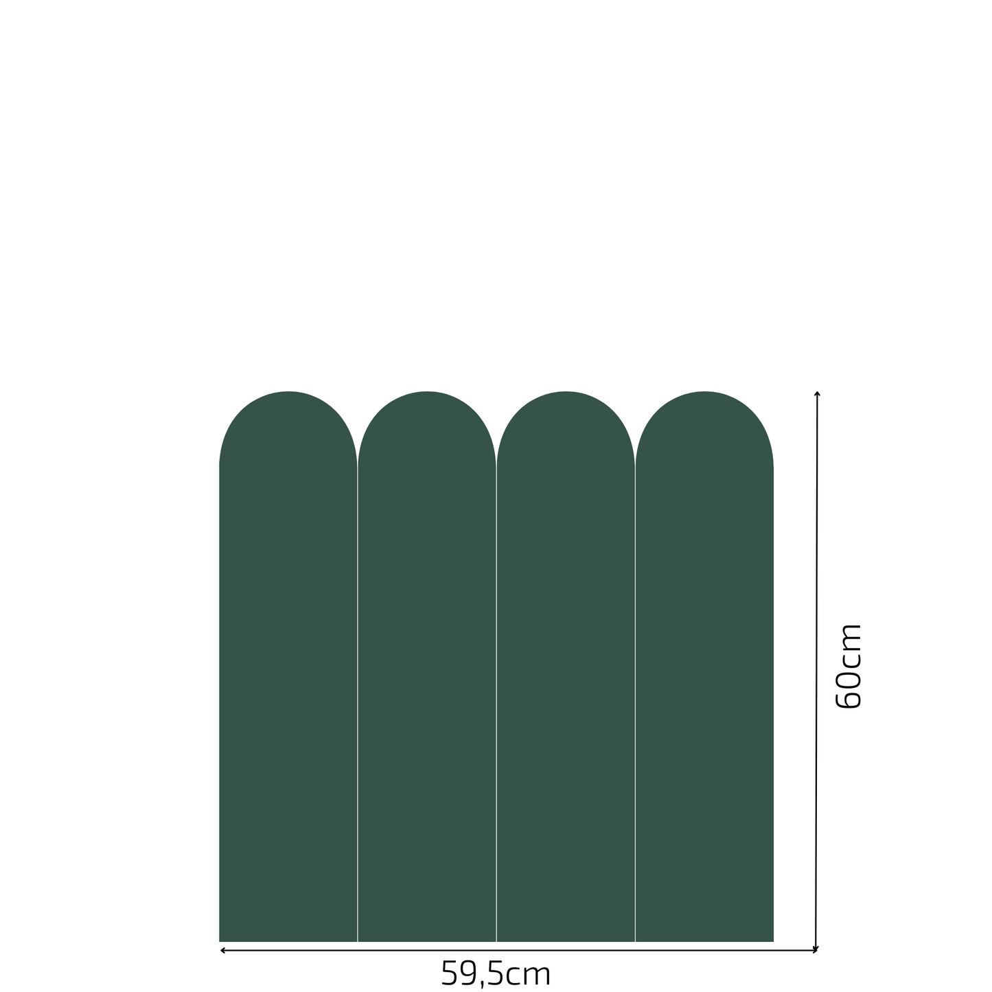 Self-Adhesive Textile Wallpaper – Arch – Green Shades