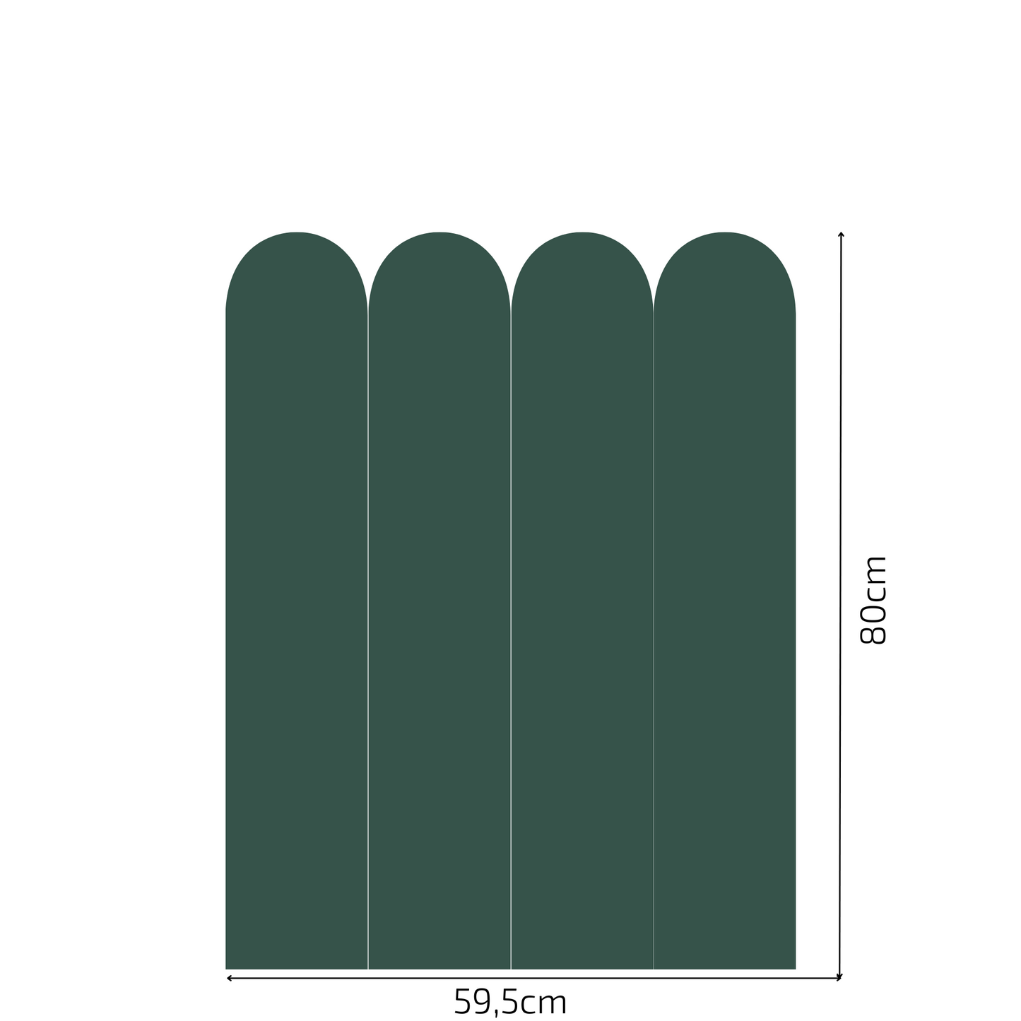 Self-Adhesive Textile Wallpaper – Arch – Green Shades