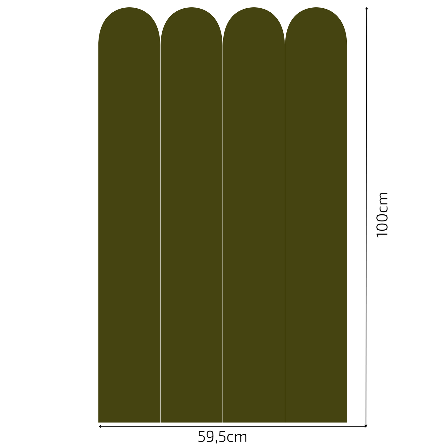 Self-Adhesive Textile Wallpaper – Arch – Khaki Shades